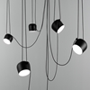 Изображение Flos AIM LED pendant luminaire 5-lamp black black Including built-in wall dimmer by FLOS