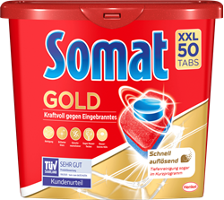 תמונה של לשוניות מדיח כלים זהב XXL, 50 יח' Somat