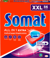Изображение Somat Dishwasher tabs All in 1 Extra XXL, 56 pcs