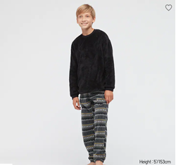 Picture of UNIQLO CHILDREN'S PATTERNED LONG-SLEEVED FLEECE LOUNGE SET