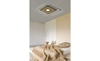 Picture of Ceiling light, 3-flame, wooden decor "angular"