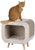 תמונה של מערה לחתולים עם רגליות עץ בוק, 48 × 48 × 38 ס"מ אפור בהיר / אפור מנומר Trixie Alicia 44430