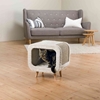 Изображение Trixie Alicia 44430 Cuddly Cave for Cats with beech wood feet,  48 × 48 × 38 cm Light Grey / Mottled Grey