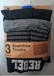 Picture of 3 pairs seamfree trunks size 12-13 years old colour black 