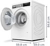 Изображение Bosch WAX32E91 standing washing machine front loader white 