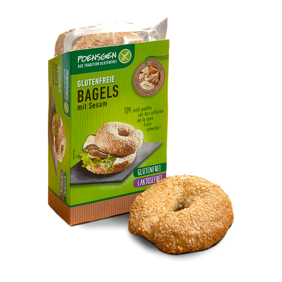 Picture of Poensgen Bagels with sesame 2 x 75g, gluten free / lactose free