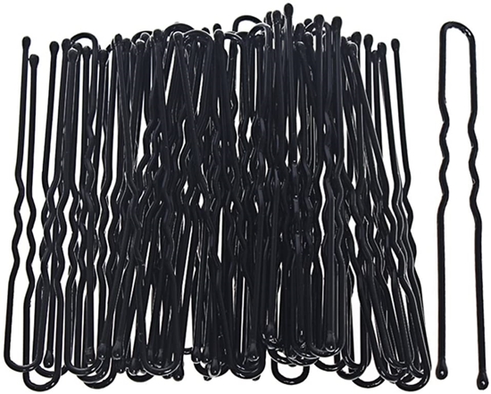 Picture of ofoen 50pcs Long Hair Pins Black