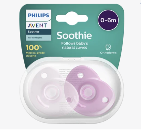 Picture of Philips AVENT Soothie silicone pacifier, pink/pink, from birth, 1 pc