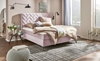 Изображение SKAGEN BEDS Box spring bed Weave, color / decor pink, Lying surface (W x L) 160x200 cm