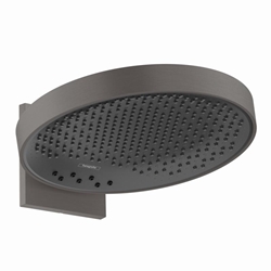 Picture of hansgrohe Rainfinity overhead shower 26234340 3jet, with wall connection, projection: 273 mm, brushed black chrome
