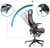 תמונה של כיסא משרדי מקצועי רשת שחור / אפור כסא מסתובב ארגונומי עם משענת מתכווננת hjh OFFICE SPEKTRE 640350