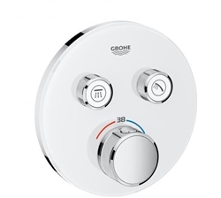 Picture of Grohe Grohtherm Smartcontrol shower thermostat 29151LS0, moon white, 2 shut-off valves