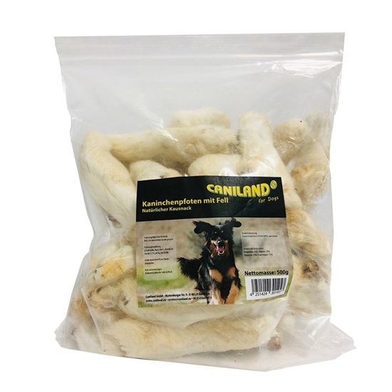 Picture of Caniland rabbit paws with fur 2 x 500g