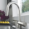 Изображение Grohe Minta single-lever sink mixer 32321DC2 supersteel, pull-out dual shower head, C-spout