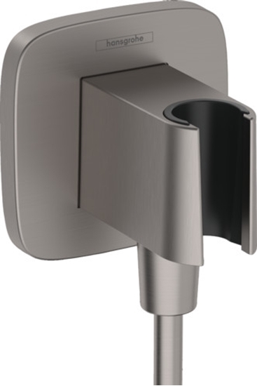 Изображение Hansgrohe FixFit Q - Elbow with shower holder, brushed black chrome 26887340
