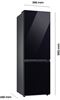Изображение Samsung Bespoke fridge-freezer combination RL34A6B0D22/EG Clean Black, No Frost+/Power Cool + Power Freeze, 185 cm