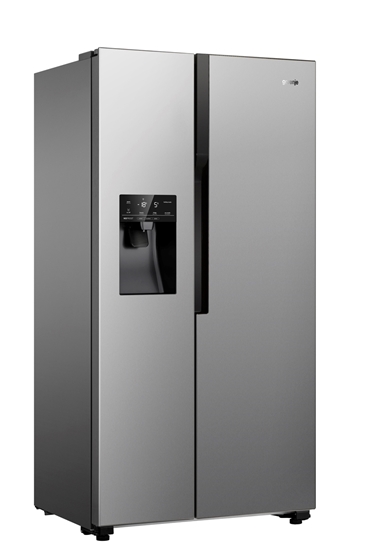 Picture of Gorenje NRS 9182 VX side-by-side combination, 90.8 cm wide, 562 l, FastFreeze, IceMaker, water dispenser, stainless steel