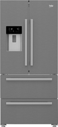 Picture of Beko GNE60530DXN French Door fridge/freezer combination, 84cm wide, 539L, eco function, holiday mode, stainless steel