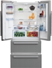 Picture of Beko GNE60530DXN French Door fridge/freezer combination, 84cm wide, 539L, eco function, holiday mode, stainless steel