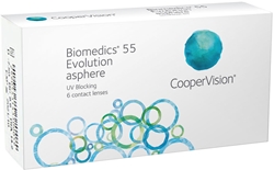 Picture of Cooper Vision Biomedics 55 Evolution UV , Monthly Contact Lenses 6 Units