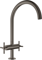 Изображение Grohe Atrio sink 2-handle fitting 30362AL0 brushed hard graphite, with C-spout with mousseur