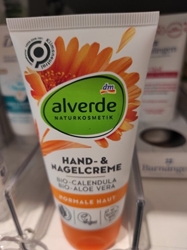 Picture of alverde  NATURAL COSMETICS Hand & Nail Cream Organic Calendula & Organic Aloe Vera, 75 ml