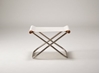 Изображение NYCHAIR X OTTOMAN, Fabric Color: White, Arm Color: Natural