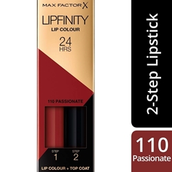 Изображение MAX FACTOR Lipfinity Lipstick Passionate 110 Lipstick 1pc