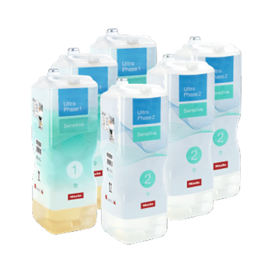 Picture of Miele Set 6 UltraPhase Sensitive 1 and 2 Sensitive six-month supply of Miele detergent