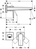 Изображение hansgrohe Metropol trim set 32526670 concealed single-lever basin mixer, projection 225 mm, matt black