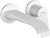 Picture of hansgrohe Vivenis trim set 75050700 concealed basin mixer, for wall mounting, with spout 19.5 cm, matt white
