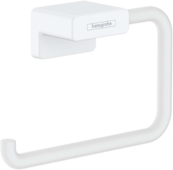 Picture of hansgrohe AddStoris paper roll holder 41771700 without lid, wall mounting, metal, matt white
