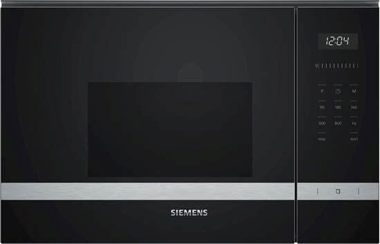 Изображение Siemens BF525LMS0 iQ500 built-in microwave, 800 W, 20L cookControl7, LED lighting, glass turntable, stainless steel