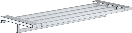 Picture of hansgrohe AddStoris towel rack 41751000 length 648mm, with towel rail, wall mounting, metal, chrome
