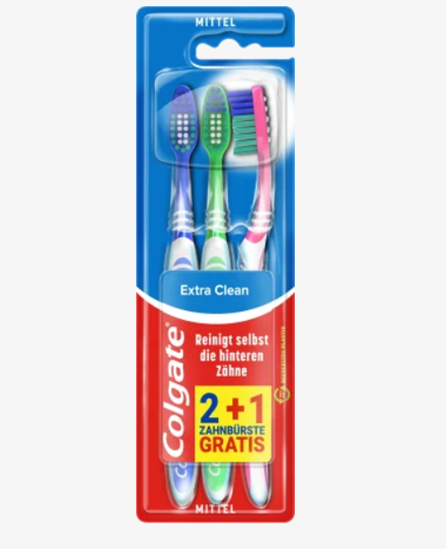 Picture of Colgate  Toothbrush Extra Clean medium (2+1 free), 3 pcs