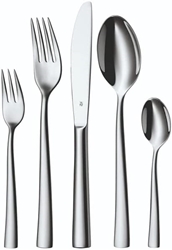 Изображение WMF Philadelphia Cutlery Set for 12 People, 60 Pieces, Monobloc Knife, Polished Cromargan Stainless Steel, Glossy, Dishwasher Safe