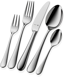 Изображение WMF Merit cutlery set, 12 people, 66 pieces, 60 pieces with serving cutlery, inserted knife blade, Cromargan protect polished stainless steel, shiny, scratch-resistant, dishwasher-safe