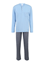 Picture of CALIDA  "Relax Choice" pajamas, long, henley neckline, minimal print, for men, Size L, Color: 502 PLACID BLUE