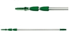 Изображение Unger ED750 OptiLoc Telescopic Pole with Safety Cone, Silver/Green, 3 Pieces, 7.50 m Length
