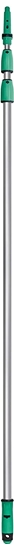 Picture of Unger ED180 OptiLoc Telescopic Pole with Safety Cone, Silver/Green, 3 Pieces, 1.85 m Length