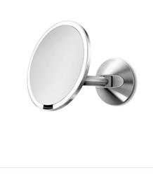 Изображение simplehuman Sensor mirror with wall bracket, enlargement 5 times wired, finish brushed