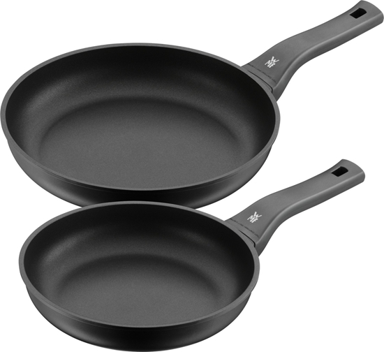 Изображение WMF PermaDur Excellent pan set induction 2-piece, coated frying pan 24 28 cm, aluminum coated, plastic handle with flame protection