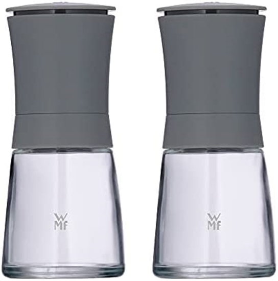Изображение WMF spice mill set, 2 pieces Transparent - glass - plastic - with ceramic grinder - H 14 cm