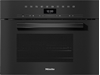 Picture of Miele DGM 7440 Obsidian Black microwave with steamer