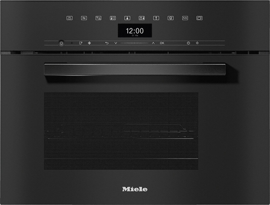 Изображение Miele DGM 7440 Obsidian Black microwave with steamer