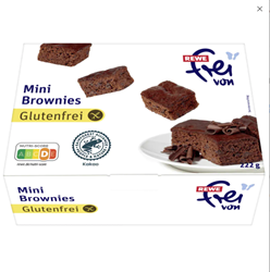 Изображение REWE Gluten-free mini chocolate cakes with chocolate chips, 222gr