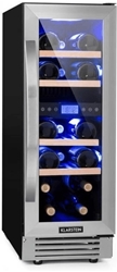 Picture of Klarstein Vinovilla Duo 17 wine fridge, 53 liters, 17 wine bottles, slim design, Silver