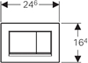 Изображение Geberit push plate Sigma30, for 2-quantity Sp. white / bright chrome / white, (115.883.KJ.1)