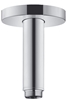 Изображение hansgrohe ceiling connection S 100mm 27393000 chrome, 100 mm, rosette round, DN 15, G 1/2"