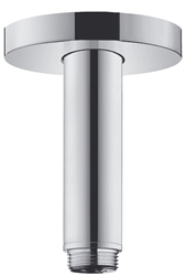 Picture of hansgrohe ceiling connection S 100mm 27393000 chrome, 100 mm, rosette round, DN 15, G 1/2"